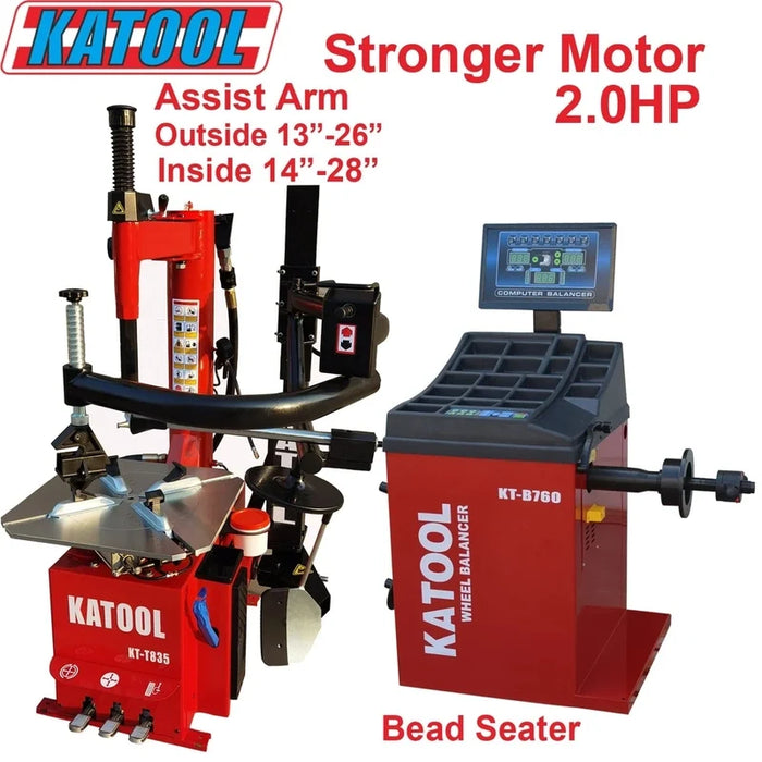 Katool Tire Changer KT-T835 & Wheel Balancer KT-B760 Combo Features