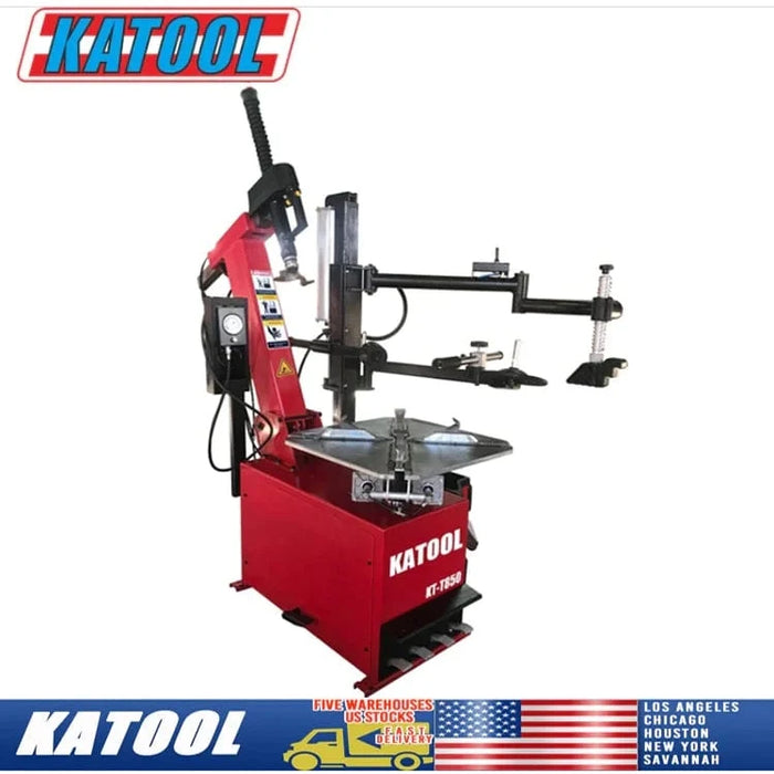Katool KT-T850 Tilt-Arm Wheel Clamp Tire Changer Machine assist arms