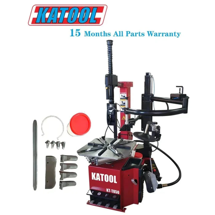 Katool KT-T850 Tilt-Arm Wheel Clamp Tire Changer Machine warranty