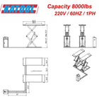 Katool KT-X95 Full Rise Scissor Lift Specifications