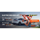 Katool X90E 8000 lbs Electric Mid Rise Scissor Lift Max/Min Lifting Height
