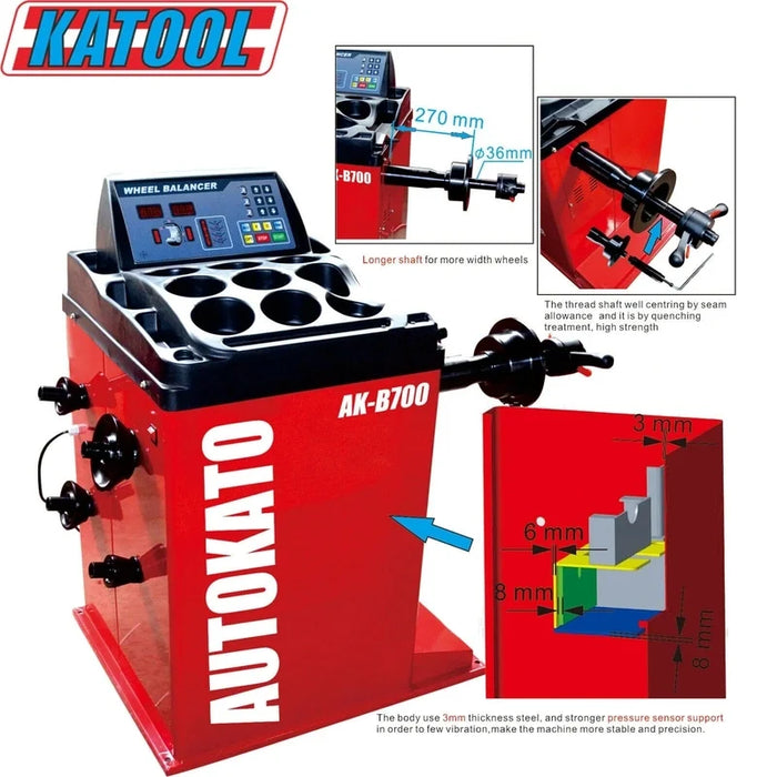 Katool Tire Changer KT-T830 & Wheel Balancer KT-B700 Combo Features