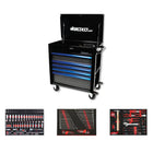 BoxoUSA Pro Series | 35" 5-Drawer Flip-Top Service Cart Tool Box with 233-Piece Master Tool Set 