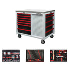BoxoUSA Pro Series | 45” 12-Drawer Workstation Tool Box with 233-Piece Master Tool Set 45WSM-W-R