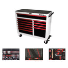 BoxoUSA Pro Series | 45" 11-Drawer Rolling Tool Box with 233-Piece Master Tool Set 45BM-W-R