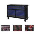 BoxoUSA Pro Series | 53" 12-Drawer Rolling Tool Box with 233-Piece Master Tool Set 53BM-BK-B