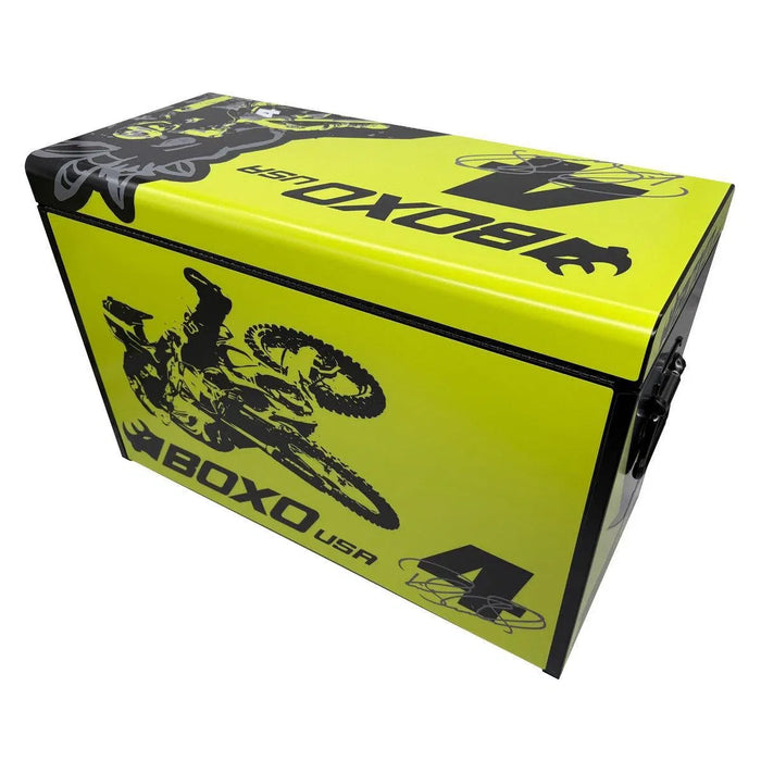 BoxoUSA MotoBox | Ricky Carmichael 26" 5-Drawer Portable Tool Box with 103-Piece Metric Motorcycle Tool Set MOTOBX5-BK-RC2