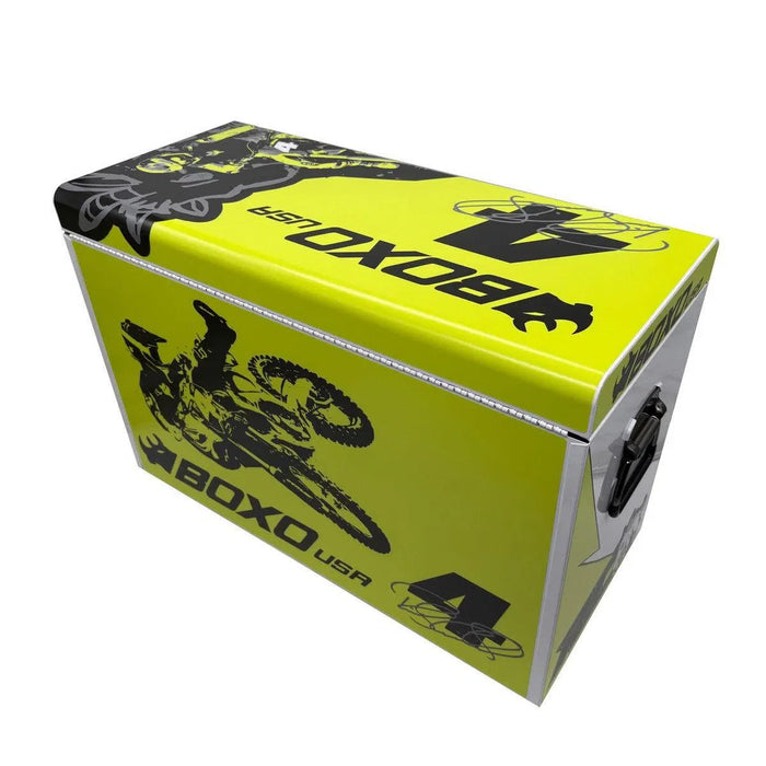 BoxoUSA MotoBox | Ricky Carmichael 26" 5-Drawer Portable Tool Box with 103-Piece Metric Motorcycle Tool Set MOTOBX5-BK-RC2