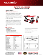 Model: Olympic MRSL-75 / 7,500 Portable Mid-Rise Scissor Lift / Dual Cylinders / Pneumatic Lock Release / 7-Year Warranty / SHIPS FREE!