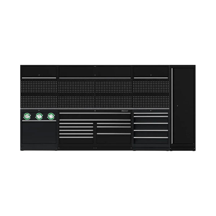 BoxoUSA OSM Pro Series | 160" 18-Piece Professional Organized Storage Modules Build Out | 15-Drawers, 4-Cabinets OSM-B11-S
