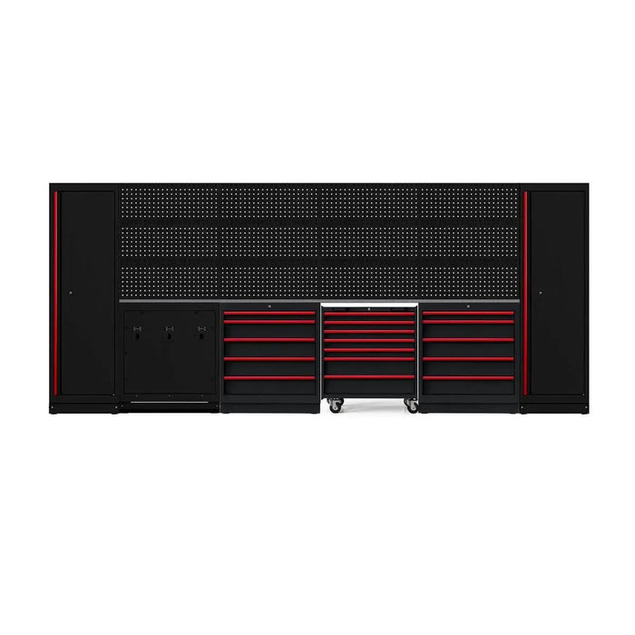 BoxoUSA OSM Pro Series | 160" 20-Piece Professional Organized Storage Modules Build Out | 21-Drawers, 6-Cabinets OSM-B13-R