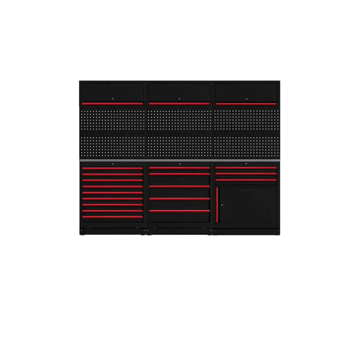 BoxoUSA OSM Pro Series | 102" 13-Piece Professional Organized Storage Modules Build Out | 17-Drawers, 3-Cabinets OSM-B15-R