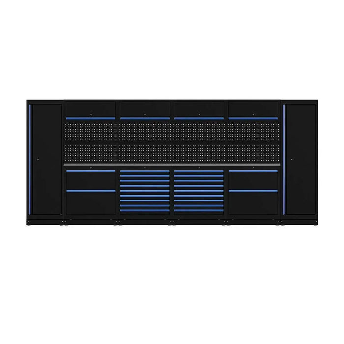 BoxoUSA OSM Pro Series | 160" 20-Piece Professional Organized Storage Modules Build Out | 22-Drawers, 6-Cabinets OSM-B16-B
