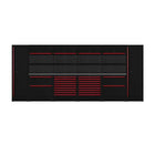 BoxoUSA OSM Pro Series | 160" 20-Piece Professional Organized Storage Modules Build Out | 22-Drawers, 6-Cabinets OSM-B16-R