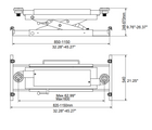 Model: JVCJ-6 / 6,000 lb. Center Bridge Jack For 4-Post Lifts / Manual Hydraulic Hand Pump Actuated / Adjustable Arms (Universal Fitment) / For Lifts with “J” Rails / 5-Year Warranty