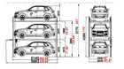 "The Triple Stacker- S" Three-Level 3-Car Storage Lift - Dual-Capacity 5,000 / 6,000 lb. Platforms | Standard Size | 10-Year Warranty | Free Shipping