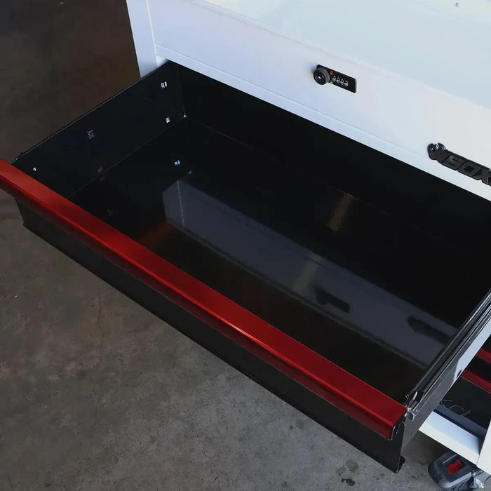 BoxoUSA Pro Series 35" | 5-Drawer Flip-Top Service Cart Tool Box UAS342051LM-W-R