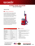 Model: T620 / The Olympic T620 Rim-Lock Tire Changer / Semi-Automatic Side Swing Arm Assist Tire Machine / 5-Year Warranty / Ships Free