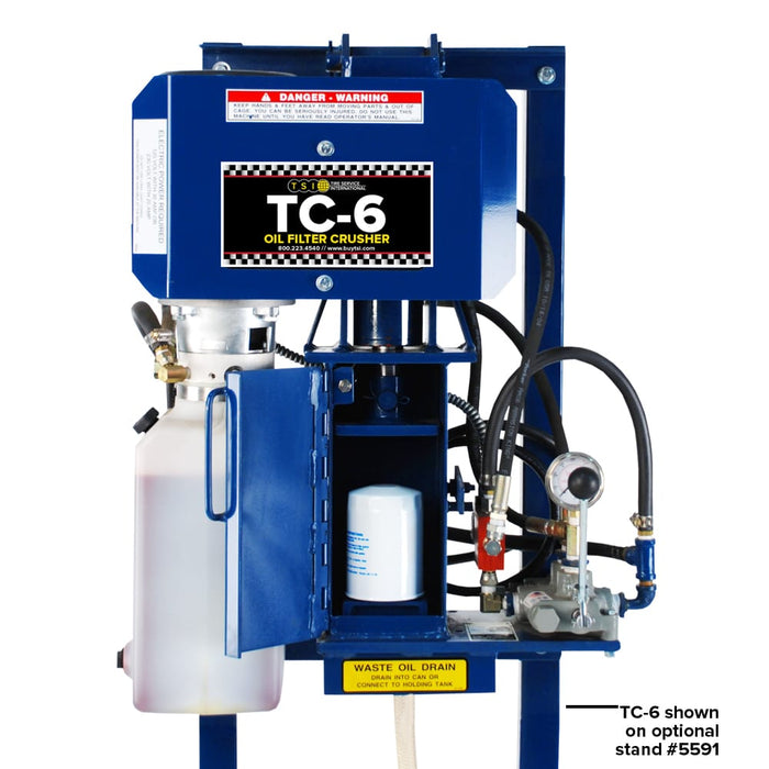 Display of TC 6 Oil filter crusher without door switch