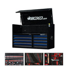 BoxoUSA Pro Series | 45" 8-Drawer Tool Box with 233-Piece Master Tool Set 45TM-BK-B