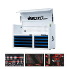 BoxoUSA Pro Series | 45" 8-Drawer Tool Box with 233-Piece Master Tool Set 45TM-W-B