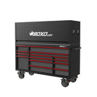 BoxoUSA Pro Series | 72" 14-Drawer Garage Top Rolling Tool Box with 233-Piece Master Tool Set 72TBM-BK-R