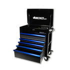 BoxoUSA Pro Series | 35" 5-Drawer Flip-Top Service Cart Tool Box with 233-Piece Master Tool Set 35FBM-BK-R