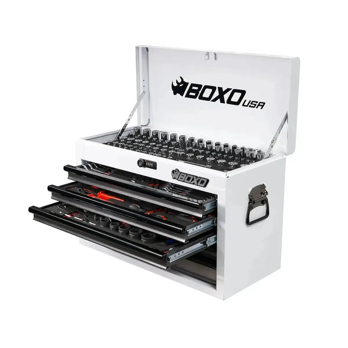 BoxoUSA UTV Box | 190-Piece Metric and SAE UTV Tool Set with 5-Drawer Hand Carry Tool Box UTVBX-W