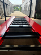 Model: Olympic HDMBL-10 "The Skipper" Portable Boat & Trailer Storage Lift / Extra Wide / Extra Long / Adjustable Width Runway / Sliding Hitch Wheel Rest / 84″ Storage Space / 125″ Between Posts / 195″ Platform Length / 10 Year Warranty / SHIPS FREE!