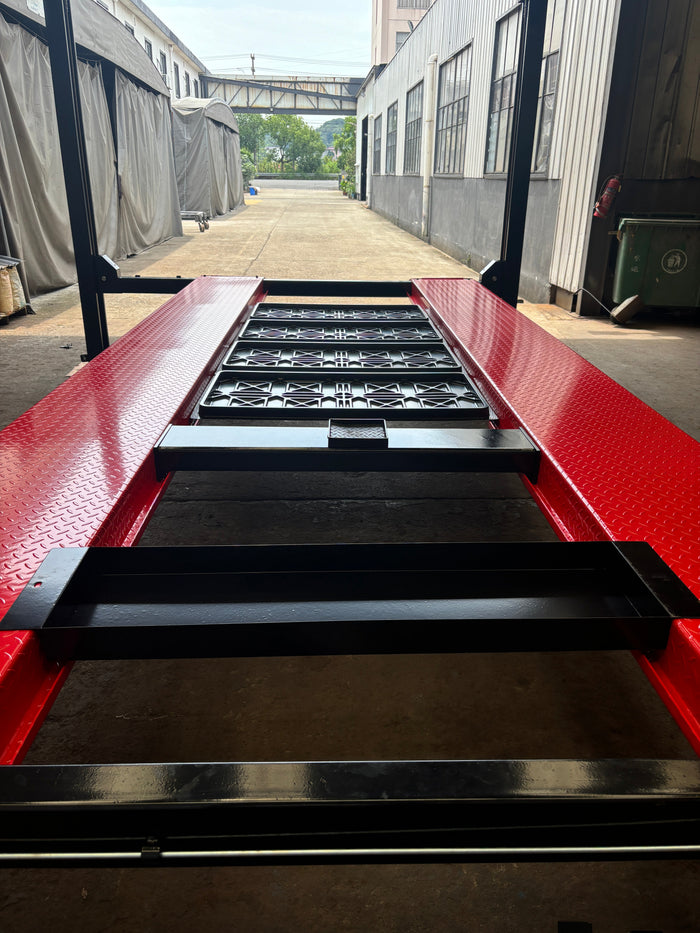 Model: Olympic HDMBL-10 "The Skipper" Portable Boat & Trailer Storage Lift / Extra Wide / Extra Long / Adjustable Width Runway / Sliding Hitch Wheel Rest / 84″ Storage Space / 125″ Between Posts / 195″ Platform Length / 10 Year Warranty / SHIPS FREE!