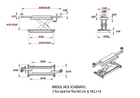 Model: HLCJ-14 / 7,000 lb. Center Bridge Jack For 4-Post Alignment Lifts / Hand Pump Hydraulic Ram / Adjustable Arms / Fits 4PHDXLA-14, 5-Year Warranty