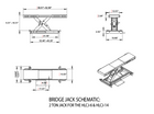 Model: HLCJ-6 / 6,000 lb. Center Bridge Jack For 4-Post Lifts / Hand Pump Hydraulic Ram / Adjustable Arms / 5-Year Warranty