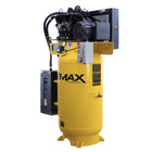 EMAX Silent Air Industrial 7.5 HP 80-Gallon 2-Stage Single-Phase Vertical Air Compressor – 31 CFM, Pressure-Lubricated Pump (ES07V080V1)