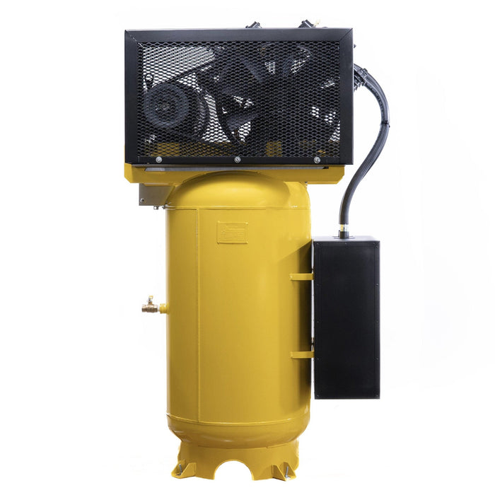 EMAX Silent Air Industrial 7.5 HP 80-Gallon 2-Stage Single-Phase Vertical Air Compressor – 31 CFM, Pressure-Lubricated Pump (ES07V080V1)