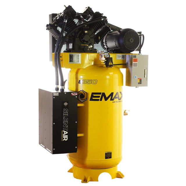 EMAX Silent Air 10 HP 80-Gallon Two-Stage Piston Air Compressor — 38 CFM, 230V Single-Phase (ESS10V080V1)