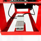 Foot pedal valve with air lines inside the base frame