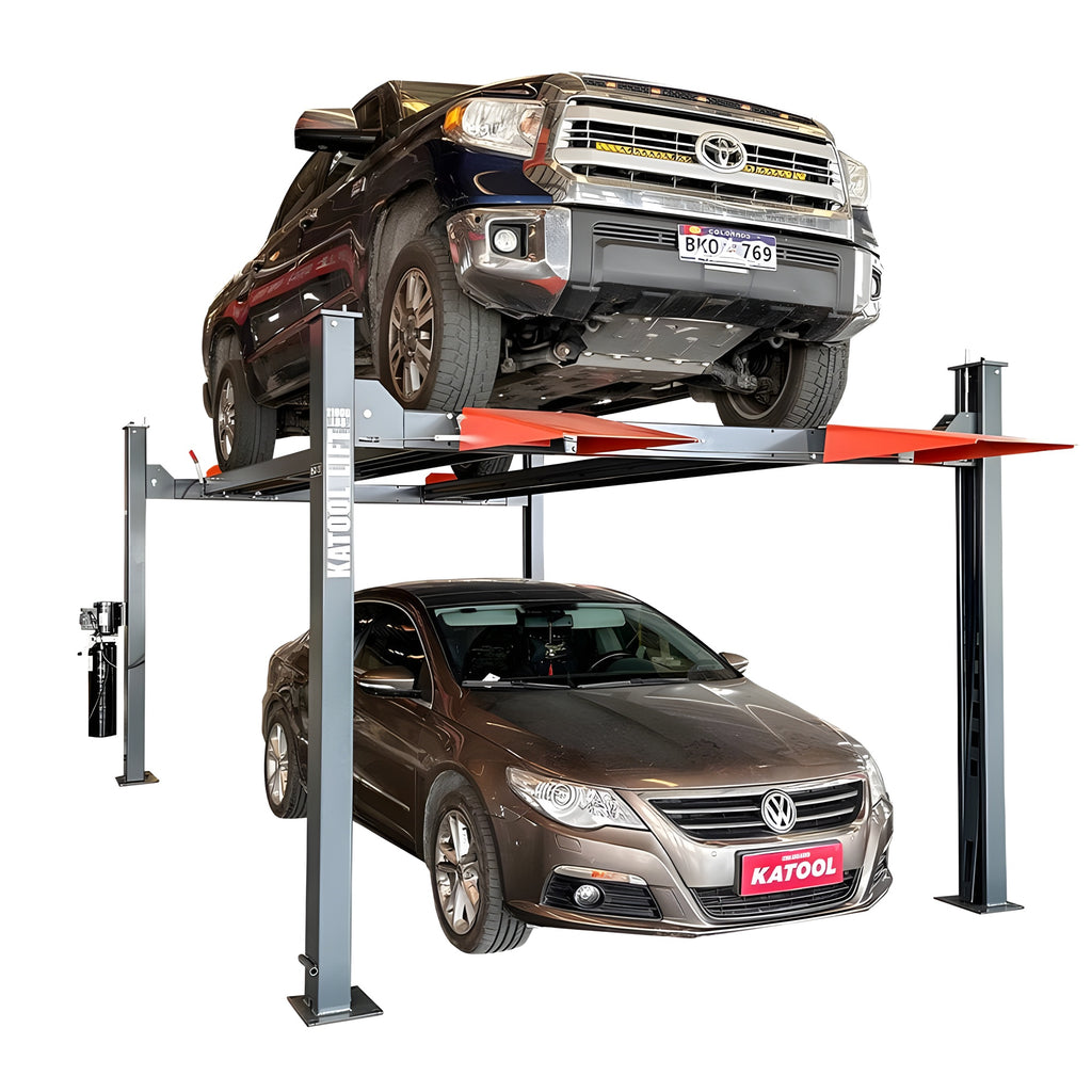 Katool KT-4H110 11,000 lb Four-Post Lift — Service & Storage, 110V or 220V