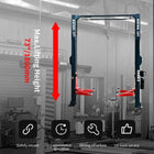 Katool KT-M140XD shown in workshop with 73-inch maximum lifting height callout