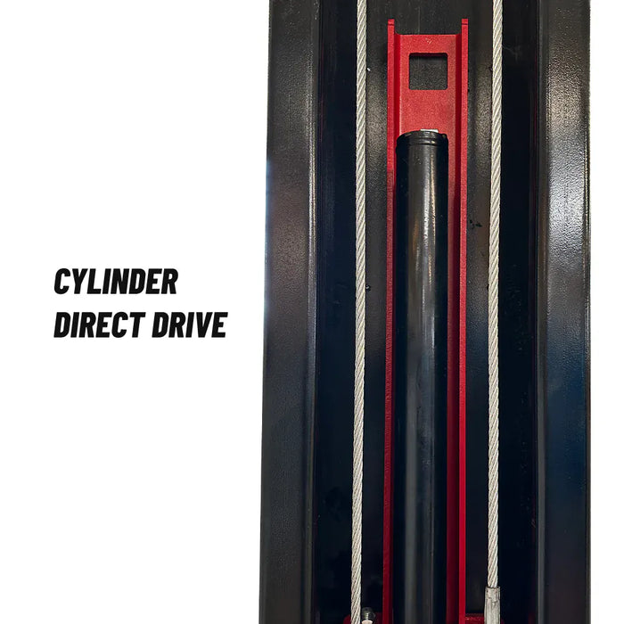 Katool KT-M150D direct-drive hydraulic cylinder mounted inside the lift column