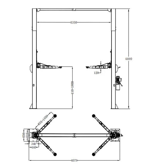 Katool KT-M150D top-of-column lock-release mechanism close-up