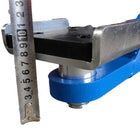 Katool KT-MP5 frame cradle installed on two-post lift arm with measurement reference