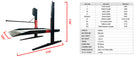 Katool KT-P2700 footprint and clearance dimensions in inches and millimeters