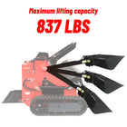 Katool KT-SK26B 837 lb rated lift capacity shown across three arm positions