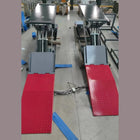 Katool KT-X99 scissor lift overhead view of dual platforms and approach ramps