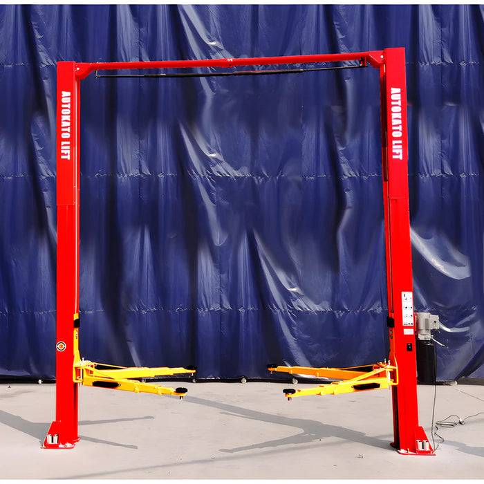 Katool Vehicle Lift in red and yellow, ideal for automotive maintenance and repair tasks