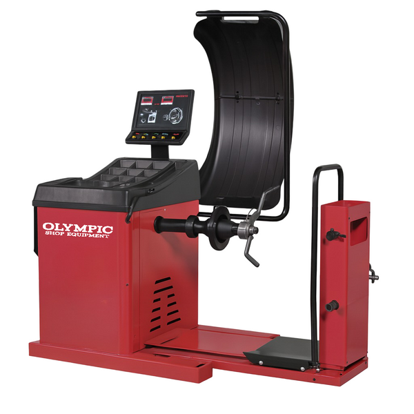 Olympic W690 Automatic Truck Wheel Balancing Machine / Computerized / Tire Lift Assist / 2D LCD Display / 3-Year Warranty